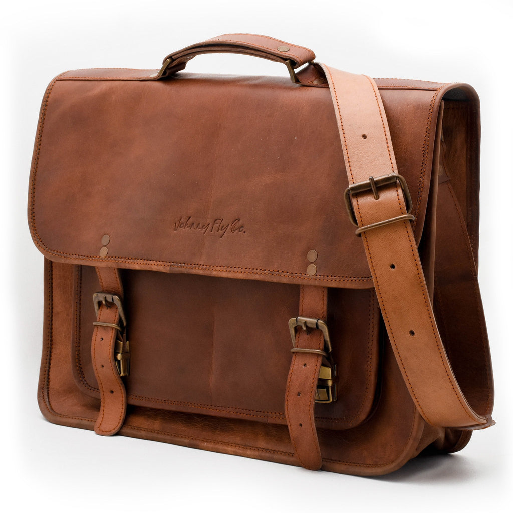 Johnny Fly Co. Leather Business Laptop Messenger – Dudes Boutique