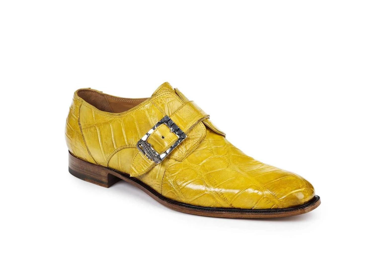 yellow alligator shoes
