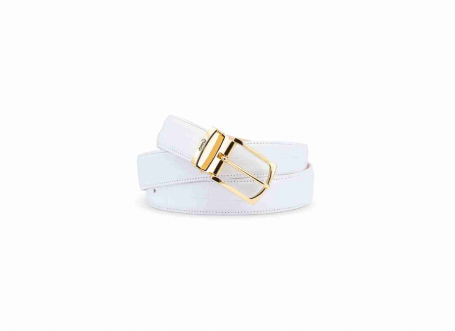 Mauri 0100/35 White Alligator Belt