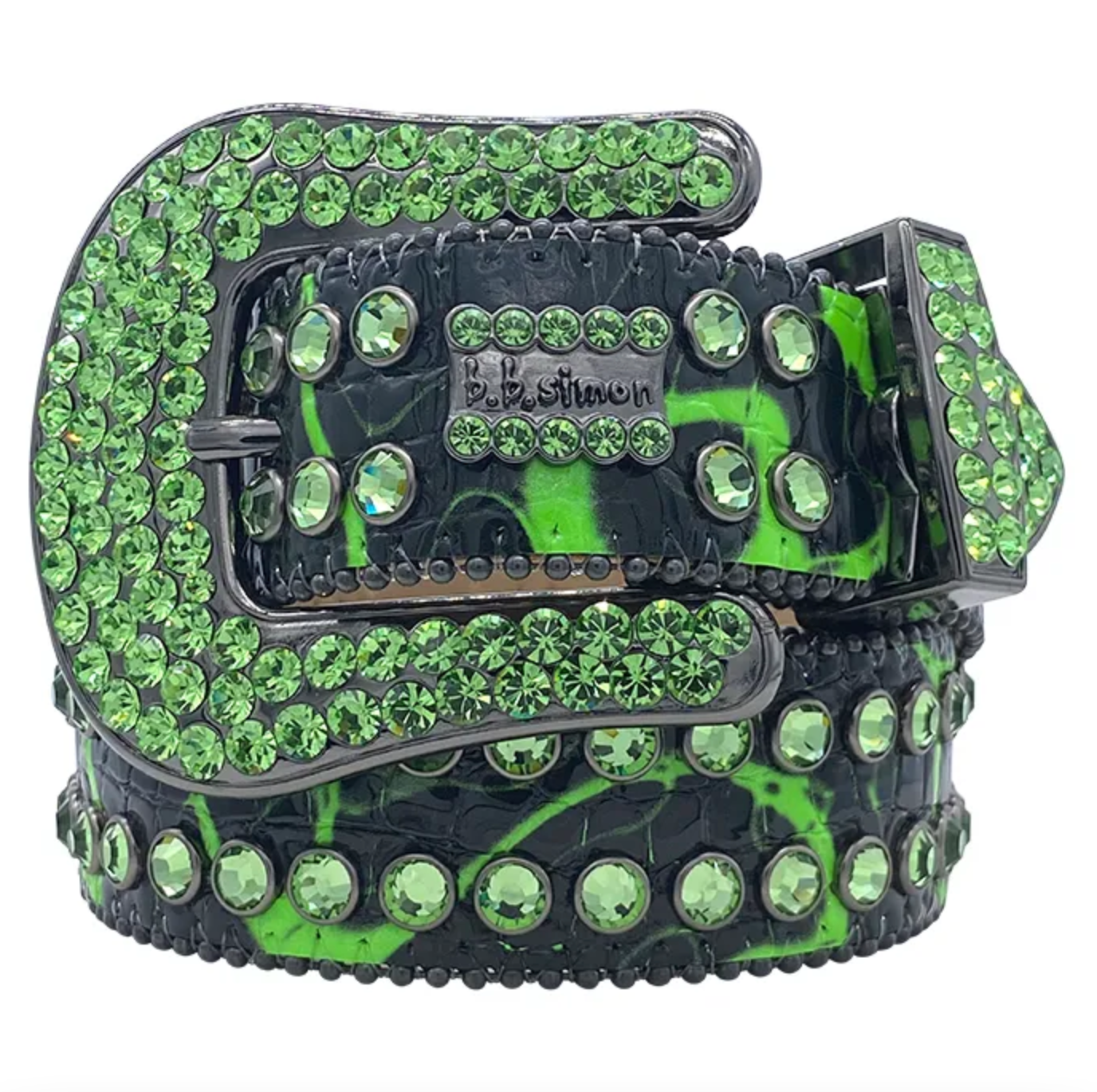 b.b. Simon Darband 2 鈥 Electric Slime Green Crystal Belt