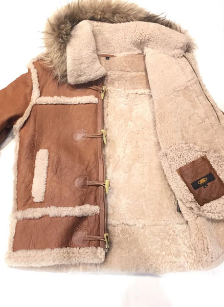 Kashani Maple Fox Shearling Hooded Jacket