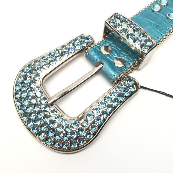 B.B. Simon 2182A86 'Sky Blue' Crystal Belt