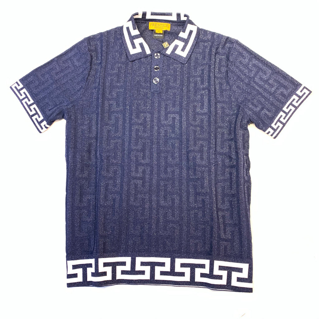 greek key polo shirt