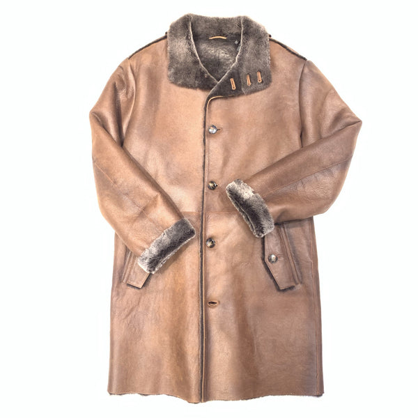 Barya NewYork Men's Chocolate Brown 3/4 Shearling Coat