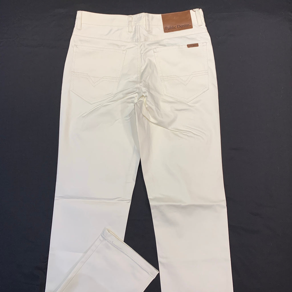 Public Denim Cream Clean High-end Pants