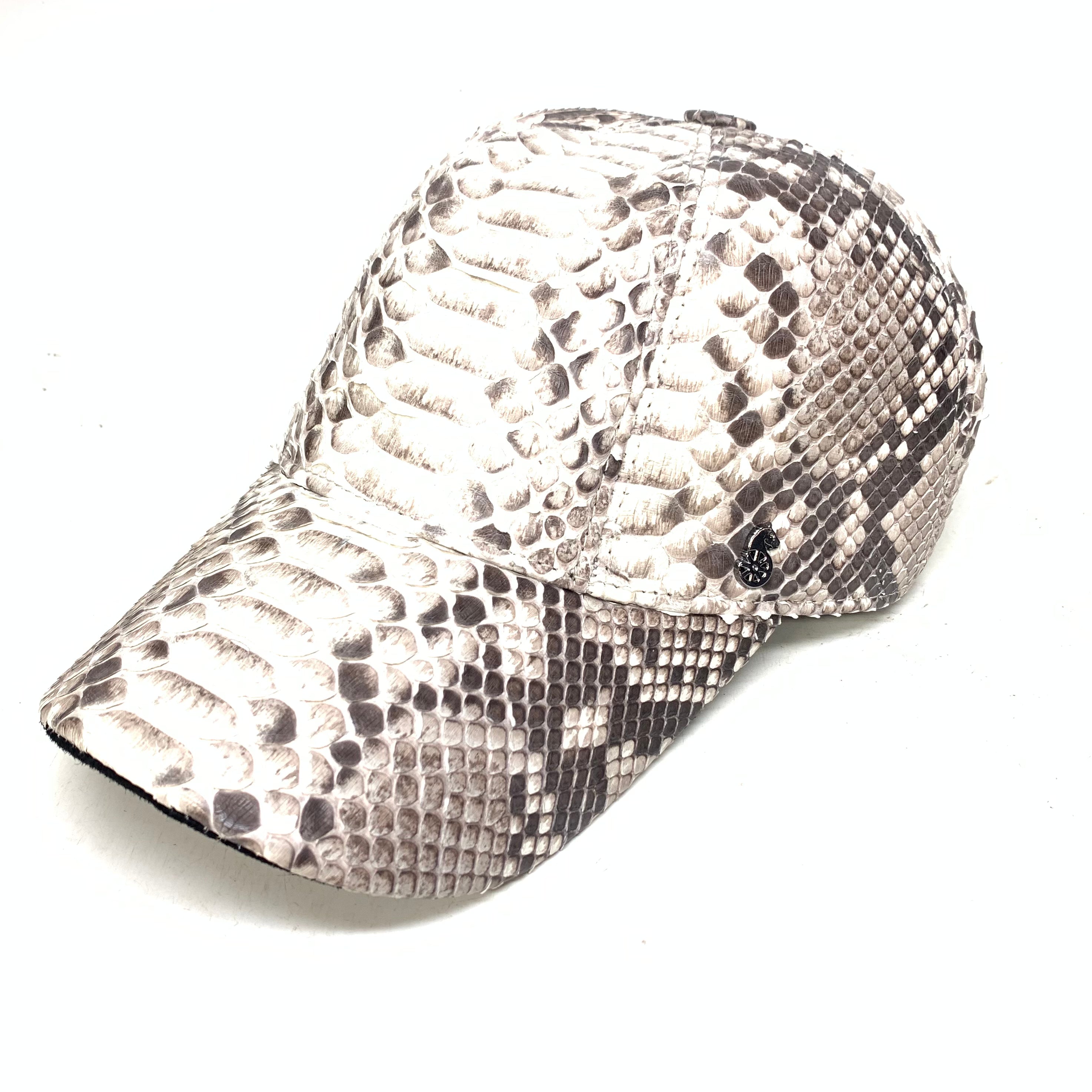 Barya NewYork All-Over Natural Python Strap-Back Base Ball Hat