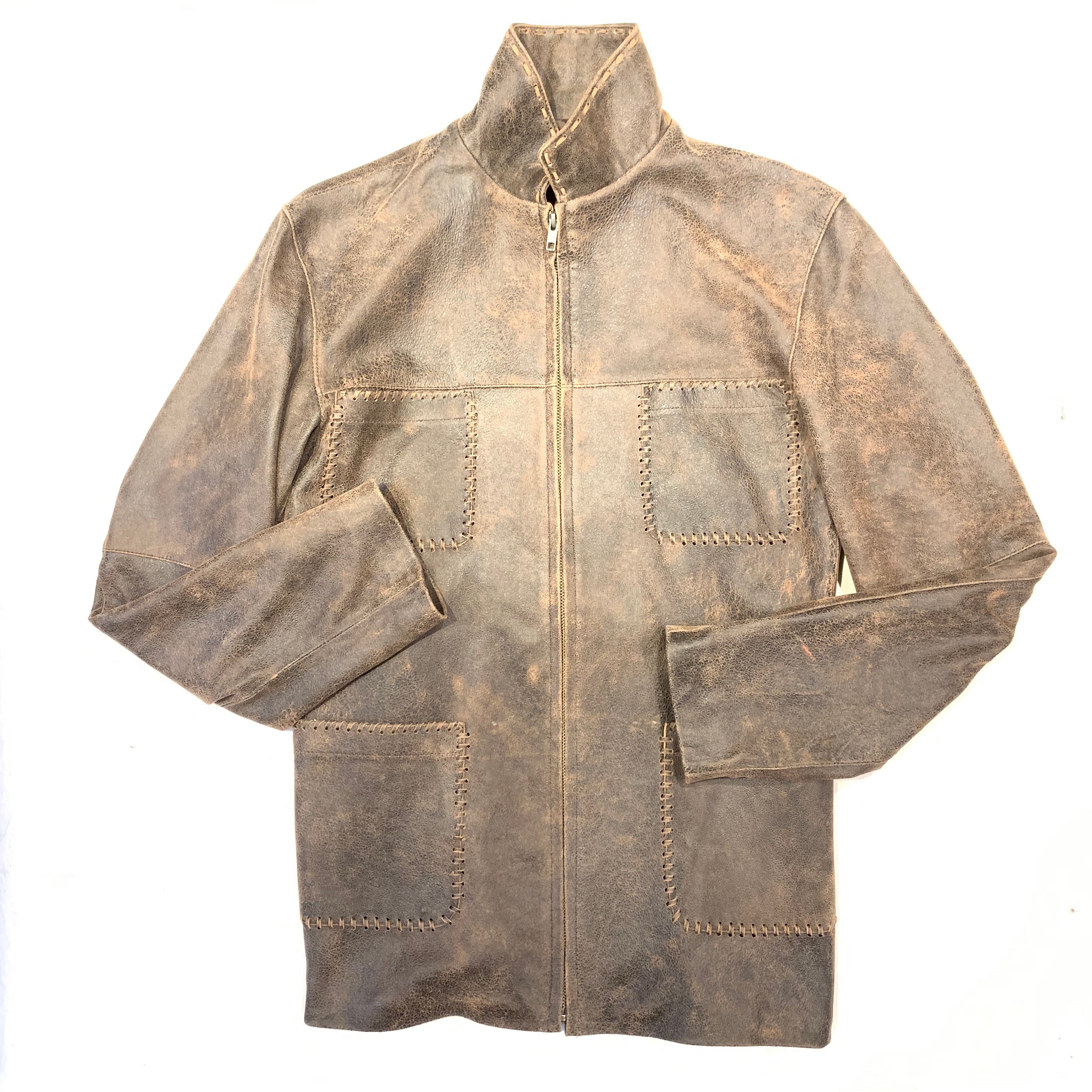 Jose Luis Jungle Suede Weaved Crackle Jacket