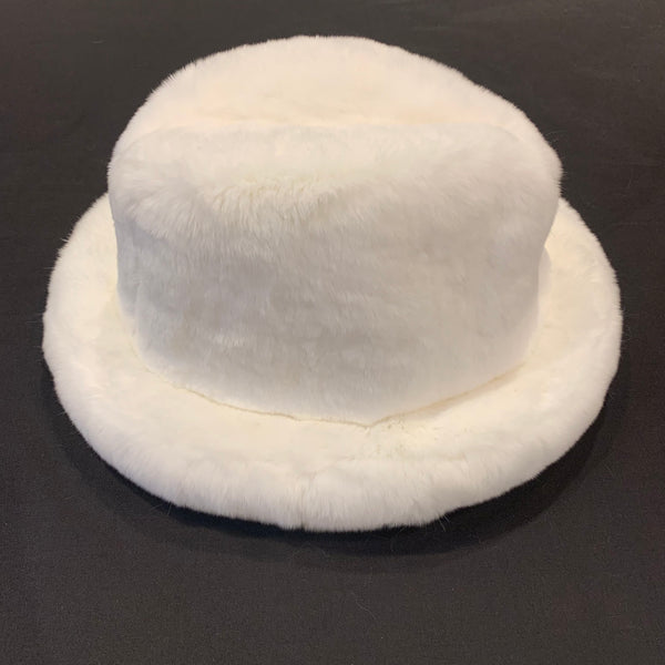 Kashani Men's White Rex Chinchilla Top Hat
