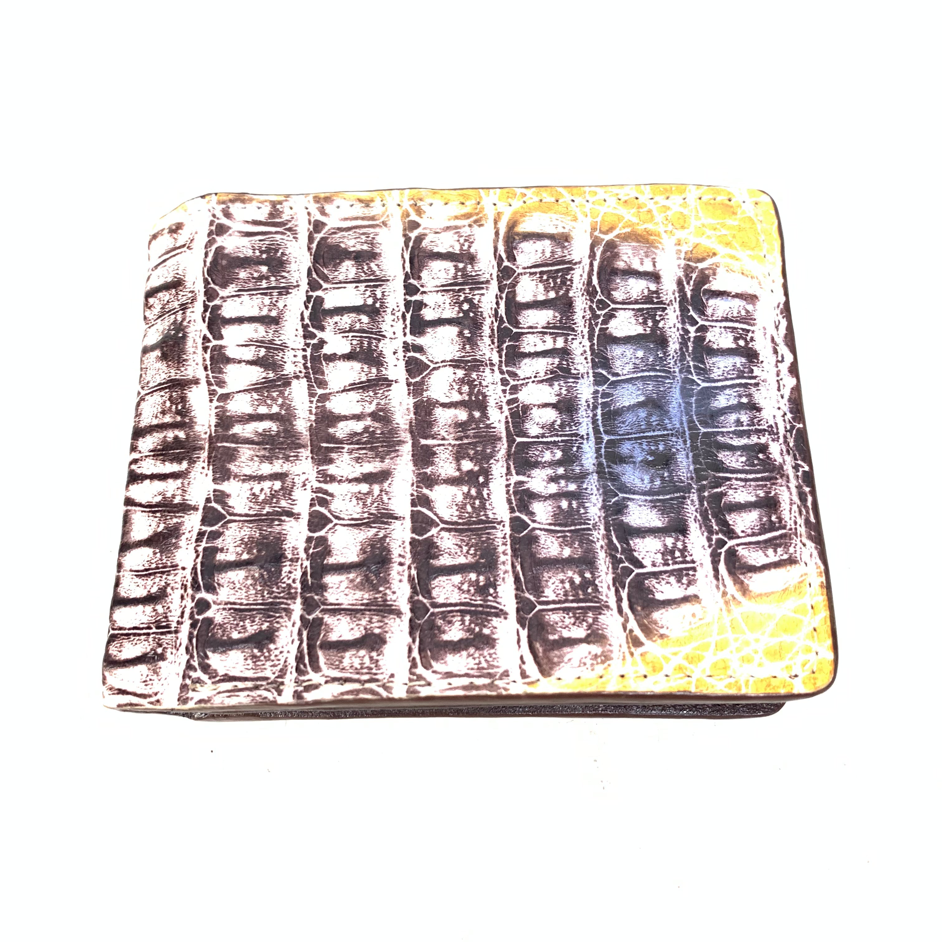 Natural Crocodile Hornback Wallet