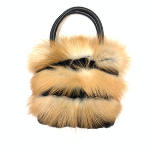 Kashani Ladies Red Fox Fur Handbag - Dudes Boutique - Fox Handbag