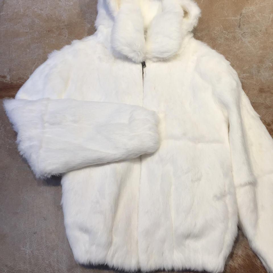 men's rabbit fur hoodie