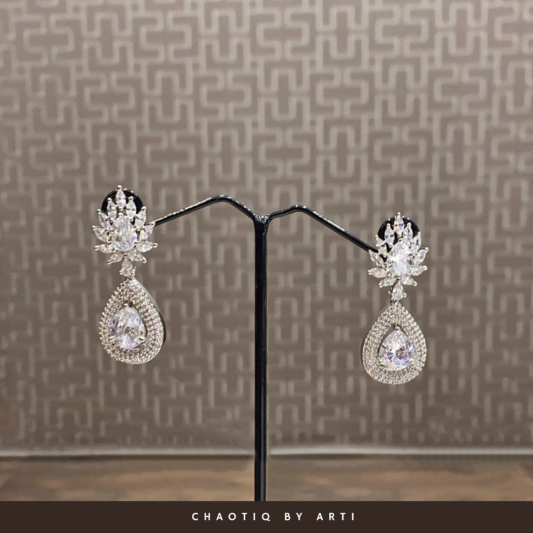 Diamond Flower Drop Earrings | Boca Raton, FL – Devon's Diamonds & Decor