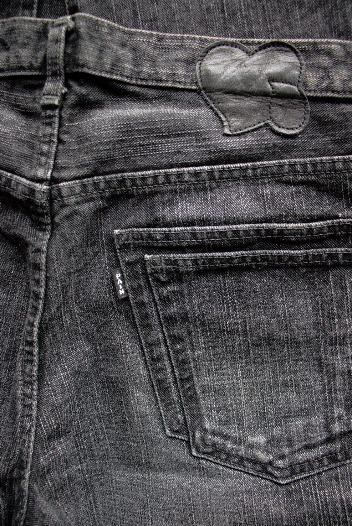 NUMBER (N)INE SS04 DOUBLE POCKET “PAIN” WASHED BLACK DENIM – LOST