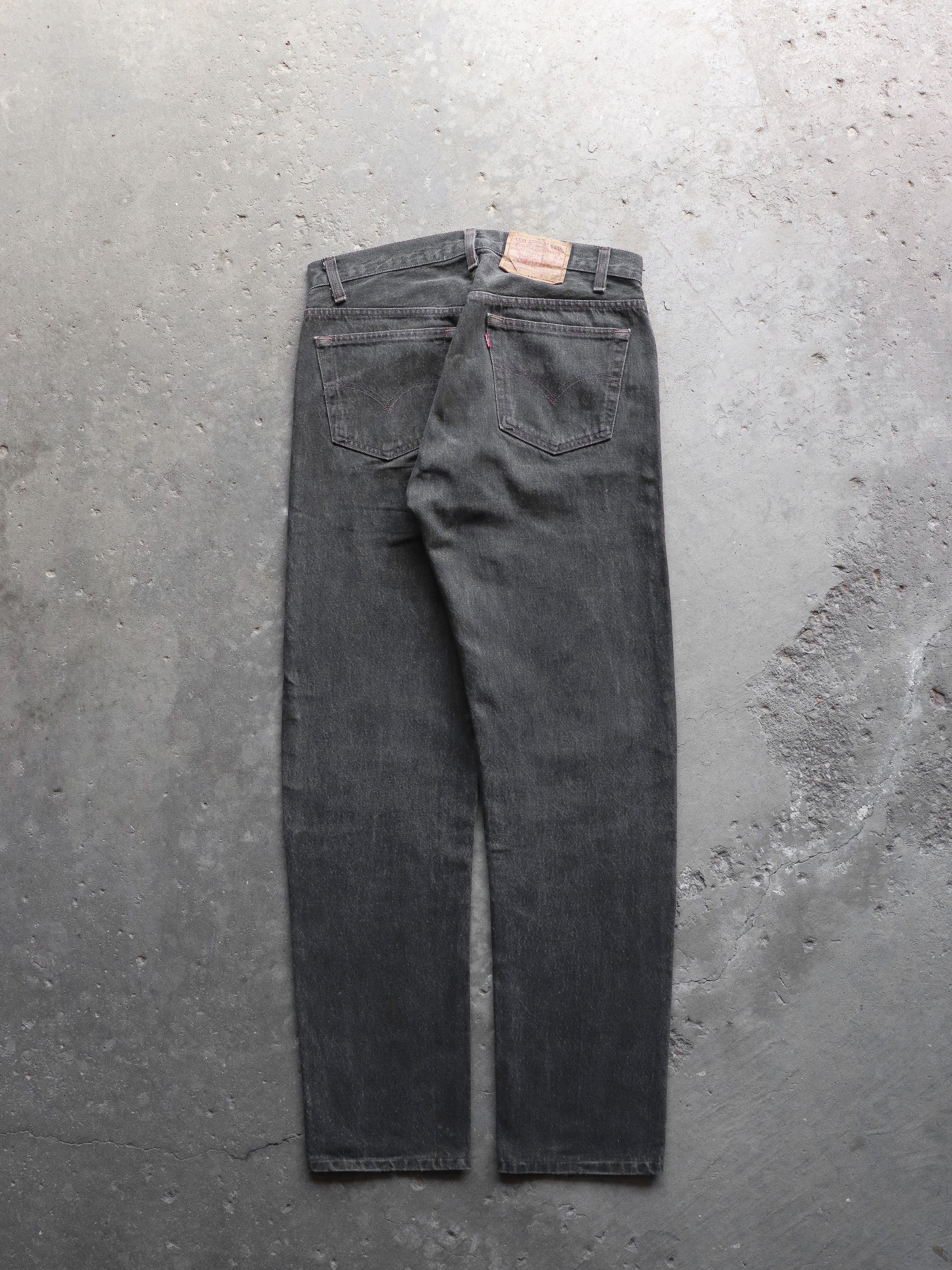 LEVIS 501 FADED CHARCOAL DENIM - 1990S – ENDS FOUND