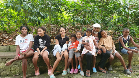 Jamaican Coffee Family Together Smiling 