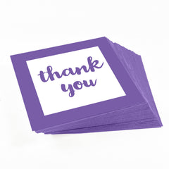 Royal Purple Thank you stickers for party favors