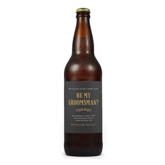 Free Will You Be My Groomsman Beer Label for Canva
