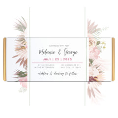 Free Bridal Boho Chocolate Candy Bar Download Design Template for Canva