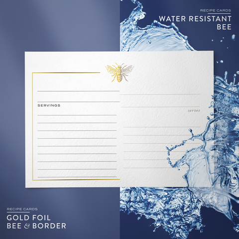 ic: Water Resistant Bee Recipe Cards