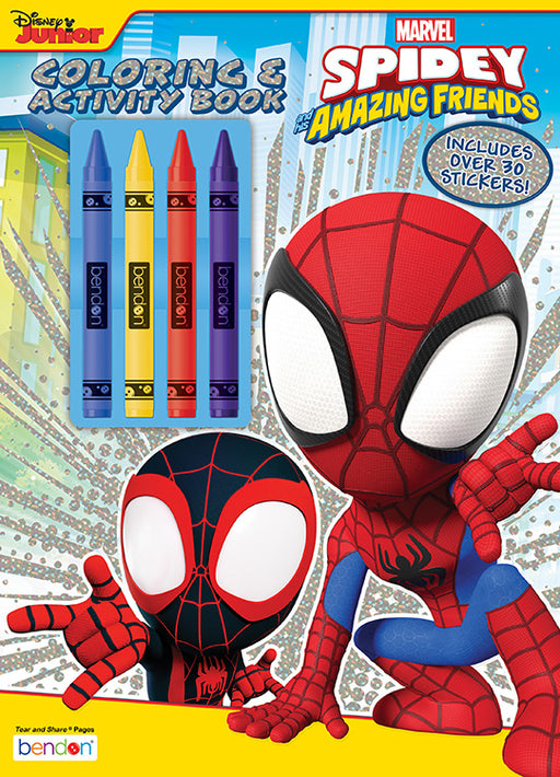  Spidey and His Amazing Friends Activity Set Bundle - Spiderman  Coloring Book, Spiderman Stickers, 2-Sided Superhero Door Hanger and More,  Red : Toys & Games