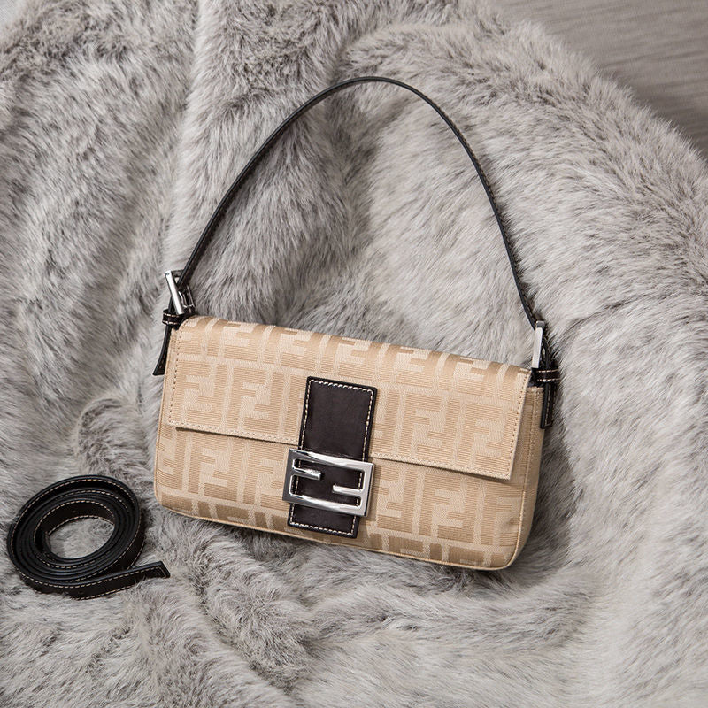 FENDI FF Retro Canvas Hobo bag