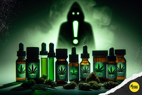 A ghost cautioning the product quality of CBD