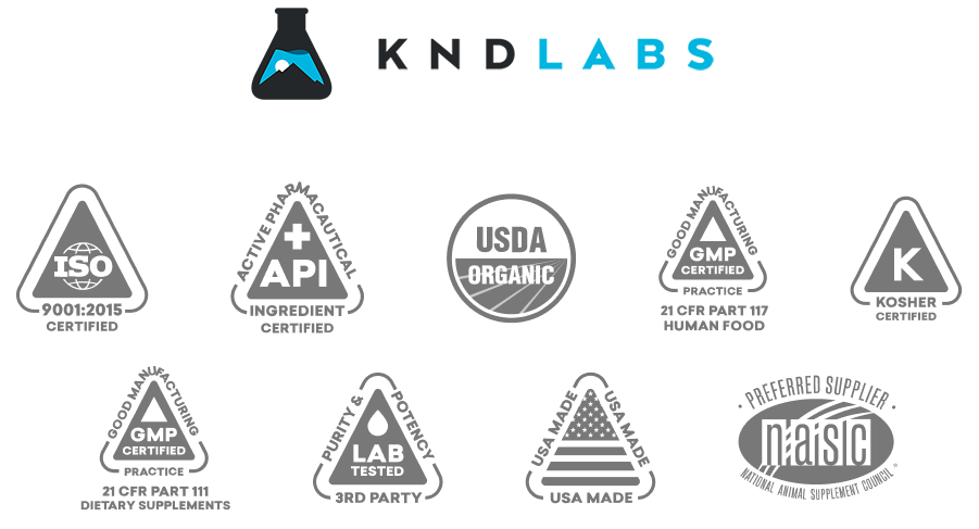 KND Labs Certification Icons
