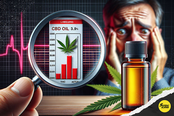 A graphic cautioning the mislabeling of CBD products