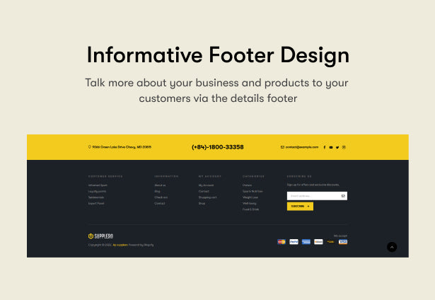 Informative Footer Design