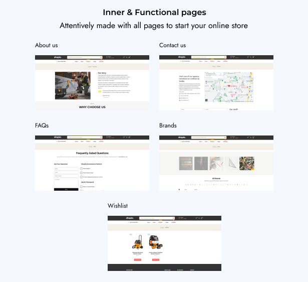 Inner & Functional pages