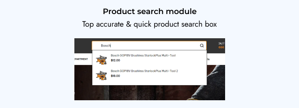 Product search module