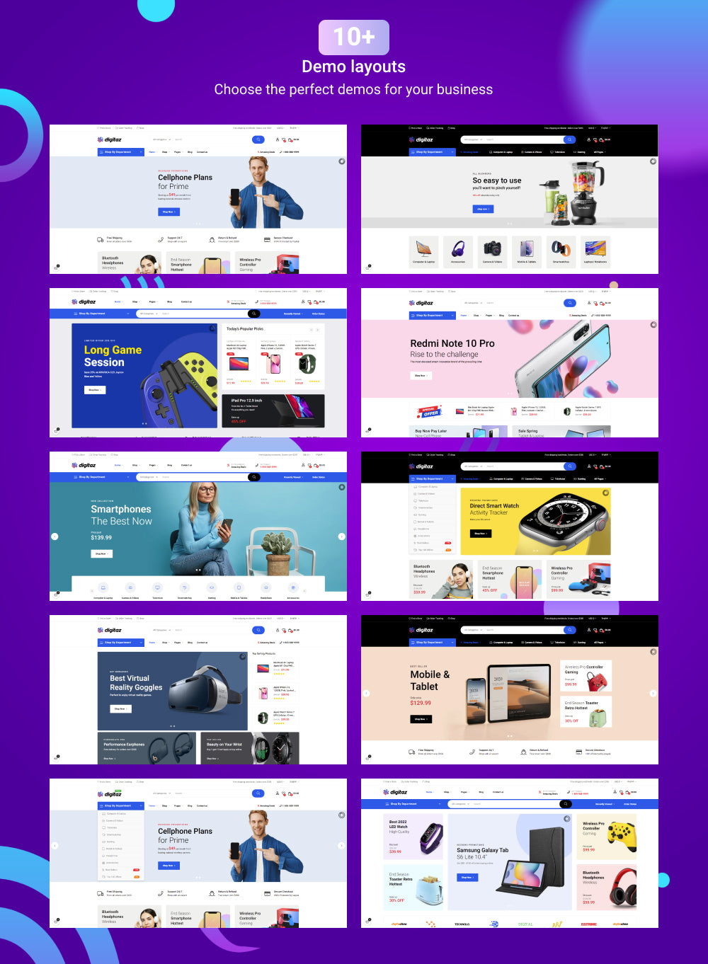 10+ Homepage layouts