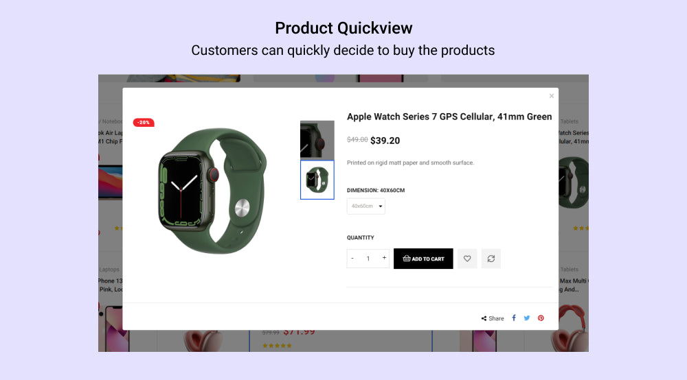 Smart Product Quick view