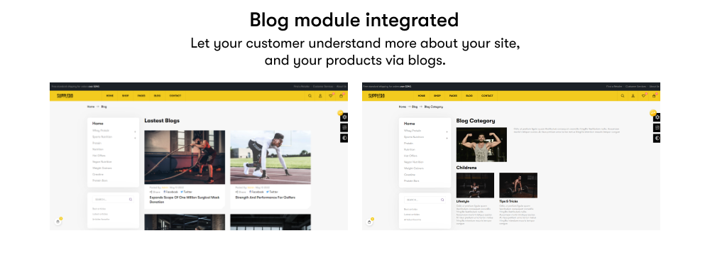 Blog module integrated