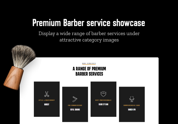 Premium Barber service showcas