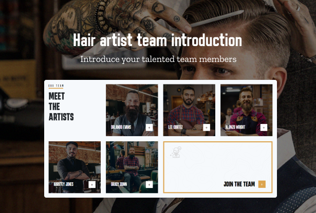 Hair artist team introduction