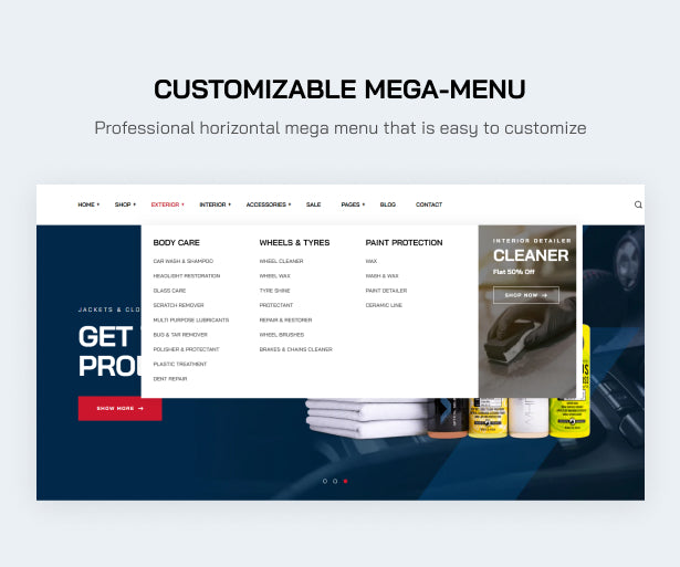 Customizable Mega-menu