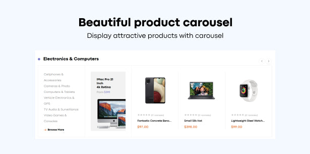 Beautiful product carousel