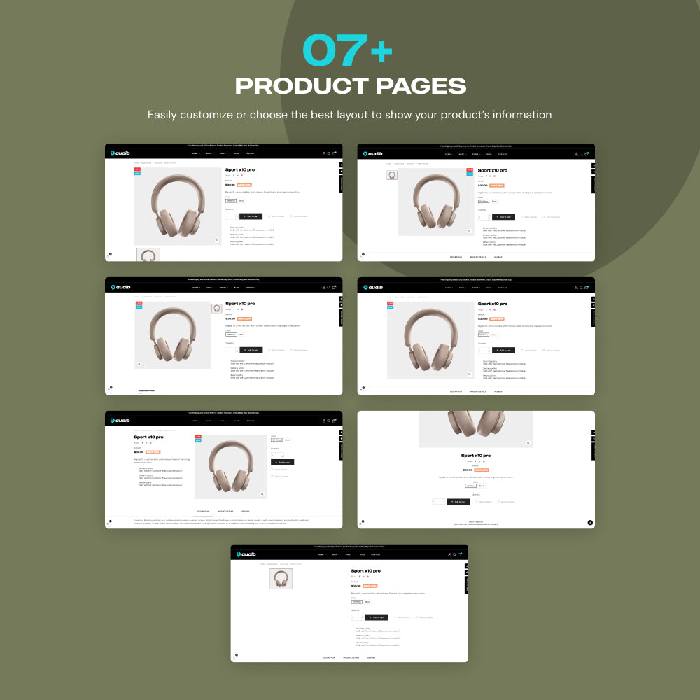 Multiple Product page layouts