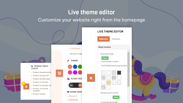 Live theme editor