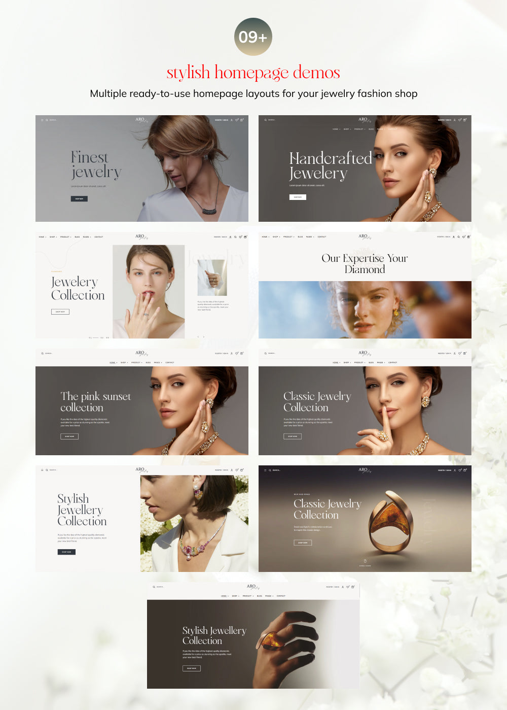  09+ stunning homepage demos for jewelry fashion store