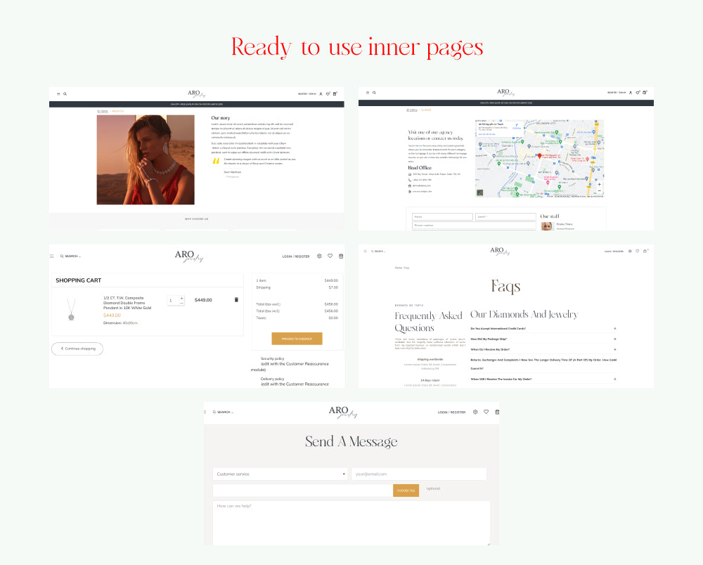 Ready-to-use inner pages
