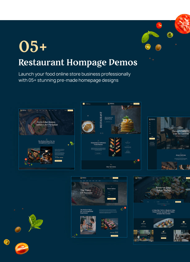 05+ Food & Restaurant Homepage Designs