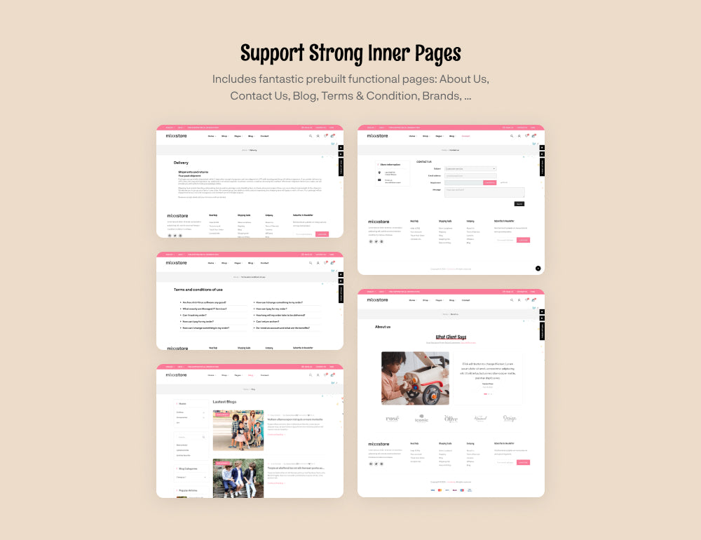 Support Strong Inner Pages