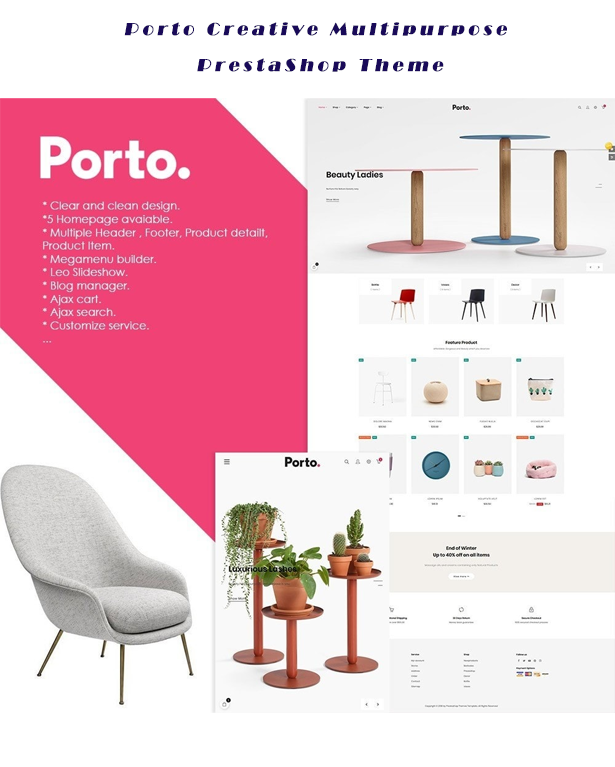 Porto Minimal Furniture eCommerce Theme