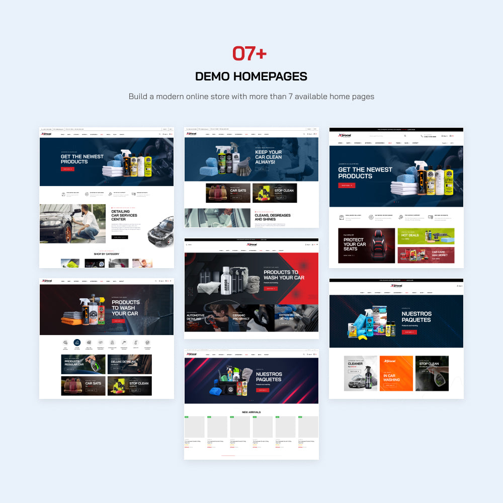 07+ Homepages for Carcare & Auto Service Store