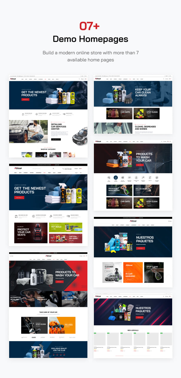 07+ Homepages for Carcare & Auto Service Store