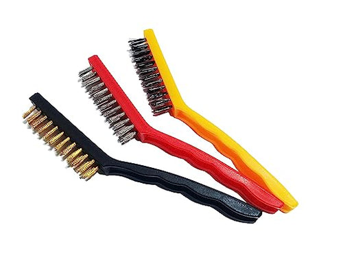 Mini Wire Brush 3 Pieces Set - Nylon, Brass, Stainless Steel - Metal Detail  Brushes for Gas Stove Cleaning and Automotive Esg12330 - China Mini Brush  and Mini Cleaning Brush price