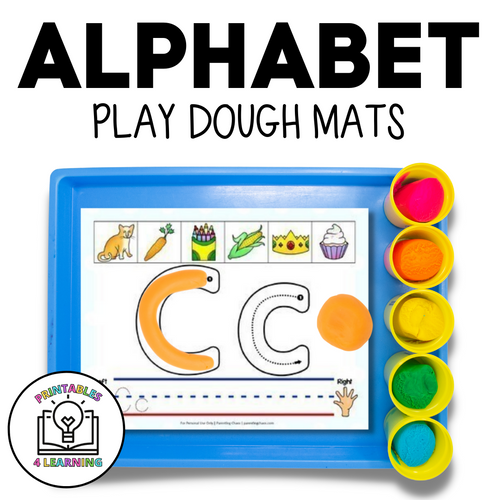 Alphabet play dough mat bundle (Uppercase, Lowercase, and Numbers) -  Digital Download - Growing Hands On Kids Store