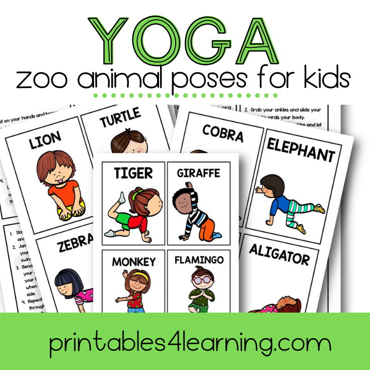 Yoga Cards for Kids: Zoo Animal Poses – Printables 4 Learning